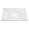 Kingston Brass 37" x 22" Quartz Vanity Top with Rectangular Sink, 8" Faucet Drillings, Quartz White KVPB3722W38CL - alternate 1