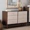Baxton Studio Nikolai Mid-Century Beige Fabric and Wenge Brown Wood 6-Drawer Dresser 255-14057-ZORO - alternate 6