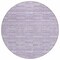 Homeroots 8' Plum And Purple Round Striped Washable Indoor Outdoor Area Rug 587952 - alternate 4