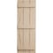 Ekena Millwork Rustic Three Board Joined Board-n-Batten Hand Hewn Faux Wood Shutters, 16 1/2W x 76H, PR SHUBJS16X76HHPR - alternate 12