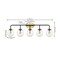Jonathan Y Caleb 38" 5-Light Contemporary Transitional Iron/Glass LED Vanity Light, Brass Gold/Black JYL9555A - alternate 7