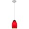 Access Lighting Champagne, Pendant, Brushed Steel Finish, Red Glass 28012-1C-BS/RED - alternate 1