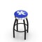 Holland Bar Stool Co 30" Blk Wrinkle Kentucky "UK" Swivel Bar Stool, Chrome Ring L8B3C30UKY-UK - alternate 1