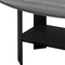 Homeroots Set of Three 36" Gray And Black Wood Coffee Table With Shelf, 3PK 366082 - alternate 5