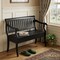 Homeroots 42in Black Solid Wood Distressed Storage Bench With Flip Top 733249 - alternate 5