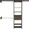 Homeroots 98" Dark Brown Wood And Metal Closet System 478421 - alternate 4