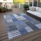 Homeroots 8' X 10' Denim Blue And Navy Blue Striped Washable Indoor Outdoor Area Rug 581692 - alternate 8