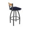 Holland Bar Stool Co Revelle 25in Swivel Counter Stool with Pewter Finish, Medium Back and Canter Twilight Seat 881 - alternate 7