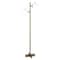 Homeroots 70" Brass Two Light Tree Floor Lamp With White Frosted Glass Globe Shade 523543 - alternate 1