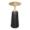 Homeroots 26" Gold and Black Aluminum and Iron Round Pedestal End Table 572177 - alternate 7