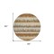 Homeroots 8' Brown Beige And Ivory Round Striped Washable Indoor Outdoor Area Rug 598366 - alternate 6
