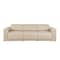 Homeroots 100" Beige Top Grain Leather Reclining Metal USB Sofa 720426 - alternate 1
