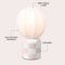 Jonathan Y Valarie 10.25" Contemporary Modern Checkerboard Ceramic w/Ribbed Cocoon Globe Shade LED Mini Table L JYL4203A - alternate 5