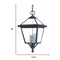Homeroots Three Light Bronze Glass Hanging Lantern Light 398019 - alternate 4