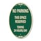 Signmission No Parking - This Space Reserved Towing Enfor, 12 In X 18 In Architectural, Heavy Gauge Aluminum A-OV-G-1218-23795 - alternate 1