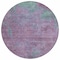 Homeroots 8' Lavender And Teal Blue Round Abstract Washable Indoor Outdoor Area Rug 618450 - alternate 5