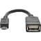 Tripp Lite MICRO USB TO USB OTG HOST ADAPTER CABLE, 5-PIN MICRO USB A-MALE TO USB A-FEMALE,  U052-06N - alternate 1