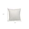 Homeroots 16" Taupe and White Striped Cotton Throw Pillow 529177 - alternate 2