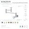 Kingston Brass Wall Mount Pot Filler Faucet with Knurled Handle, Antique Brass KS8103RKX - alternate 5