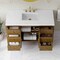 James Martin Vanities Hudson 48" Single Vanity, Honey Oak w/ 3 CM White Zeus Silestone Top 435-V48-HNO-3WZ - alternate 7