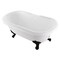 Kingston Brass 67" Acrylic Oval Double Ended Clawfoot Tub, No Faucet Drillings, Glossy White/Matte Black VTDS672924JNH0 - alternate 1