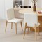 Homeroots Set of Two Off White And Natural Boucle Upholstered Dining Side Chairs 564813 - alternate 6