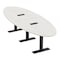 Skutchi Designs 10 Person Conference Table With Power Unit | 12' Oval Table | Harmony Series HAR-OVL-48X144-T.BK-WA7976-EBLK - alternate 1