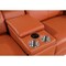 Homeroots 169" Camel Top Grain Leather Reclining Metal USB Sofa 720354 - alternate 5