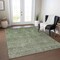 Homeroots 5' X 8' Olive Green And Beige Floral Washable Indoor Outdoor Area Rug 605730 - alternate 3