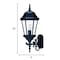 Homeroots Matte Black Domed Glass Lantern Wall Light 398591 - alternate 4