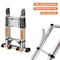 Wrightmaster 20 ft. Reach Aluminum Multi-Position Ladder with Wheels  &  2 Balance Bars, 330 lbs. Load Capacity ZROEPAM-250P - alternate 5