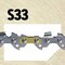 Oregon Low Prof, Semi Chisel Chain, 8", 33Drv Link S33 - alternate 6