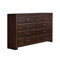 Homeroots 59" Brown Solid and Manufactured Wood Eight Drawer Double Dresser 490470 - alternate 1