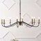 Jonathan Y Wicklow 40" 8-Light Bohemian Farmhouse Iron LED Chandelier, Brass Gold/Black JYL7914B - alternate 6