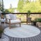 Homeroots 8' Ivory And Beige Round Geometric Washable Indoor Outdoor Area Rug 577057 - alternate 7