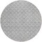 Homeroots 8' Gray And Ivory Round Geometric Washable Indoor Outdoor Area Rug 596191 - alternate 6