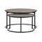 Homeroots Set of Two 32" Gray And Black Concrete And Metal Round Nested Coffee Tables 520635 - alternate 6