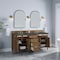 James Martin Vanities Brittany 72" Double Vanity, Pecan w/ 3 CM Parisien Bleu Silestone Top 655-V72-PCN-3PBL - alternate 5