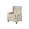 Homeroots 31" Beige Microfiber Manual Club Recliner 554182 - alternate 5