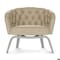 Abbeyshea Whisper, PVC Coated Faux Leather, Contract Grade, Upholstery Fabric, Cashew WHISPWHI2141 - alternate 2