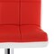 Elama 2 Piece Faux Leather Tufted Bar Stool in Red and White with Chrome Base ELM-742-RED-WHT - alternate 6