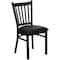 Flash Furniture Hercules Restaurant Chair, 17 in W 20-1/4" L 34-1/4" H, Vinyl Seat XU-DG-6Q2B-VRT-BLKV-GG - alternate 1