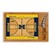 Picnic Time Family Of Brands NCAA Michigan Wolverines Basketball Court Icon Glass Top Cutting Board & Knife Set 910-00-505-345-0 - alternate 1