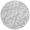 Homeroots 8' Silver And Gray Round Abstract Washable Indoor Outdoor Area Rug 614385 - alternate 5