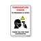 Signmission Public Safety Sign, Temperature Check In Progress At Entry, 10in X 7in Decal, OS-NS-D-710-25432 OS-NS-D-710-25432 - alternate 1