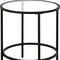Homeroots 22" Black And Clear Glass And Steel Round End Table 543829 - alternate 5