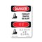 Signmission OSHA Danger Sign, 14" Height, Aluminum, Forklift Traffic Be Alert Bilingual, 1014-VK-1265 OS-DS-A-1014-VK-1265 - alternate 1