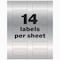 Avery Durable Metallic Asset Tag Labels, PK112, Film, 9.44 in W, 1-1/4" x 2-3/4" Dia., Silver, Rectangle 61528 - alternate 4