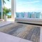 Homeroots 10' X 14' Pewter Striped Washable Indoor Outdoor Area Rug 608490 - alternate 7