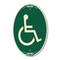 Signmission Large Handicapped Symbol, 12 Inch X 18 Inch Architectural Oval, Heavy Gauge Aluminum A-OV-G-1218-23889 - alternate 1